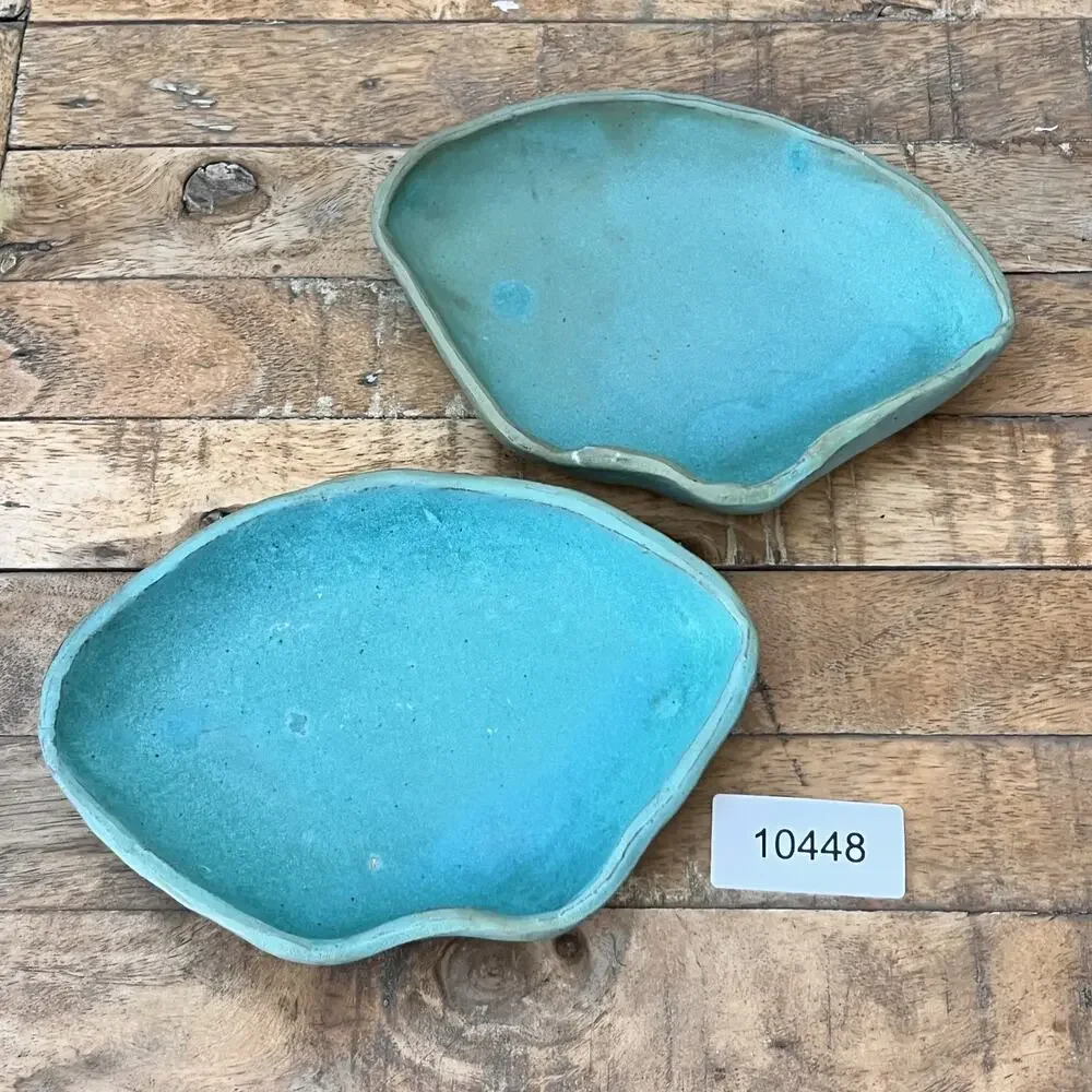Studio Art Pottery Clay Trinket Dishes Set of 2 7